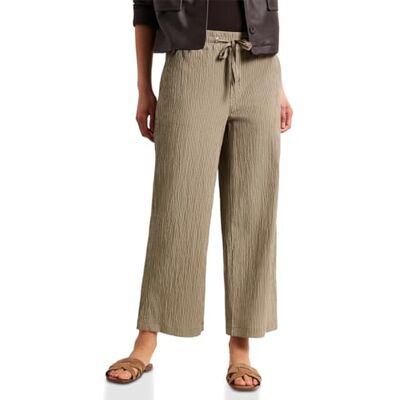Street One Gestrefite Wide Leg Hose Silent Sand 36 Street One Gestrefite Wide Leg Hose Silent Sand 36