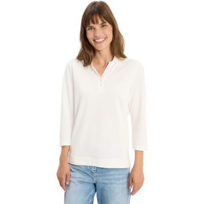 Cecil Poloshirt mit Knopfdetail Vanilla White XL Cecil Poloshirt mit Knopfdetail Vanilla White XL