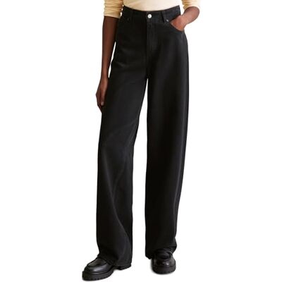 Marc O' Polo Marc OߴPolo Denim Damen Jeanshose High Waist Wide Fit, Schwarz (Black Multi 01), W29/L28 Marc O' Polo Marc OߴPolo Denim Damen Jeanshose High Waist Wide Fit, Schwarz (Black Multi 01), W29/L28