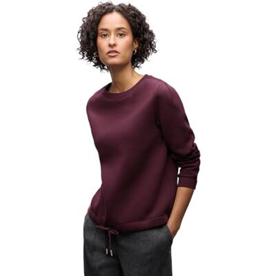 Street One Sweatshirt mit Rippdetail Noble red 46 Street One Sweatshirt mit Rippdetail Noble red 46