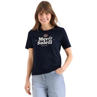 Cecil T-Shirt mit Rundhals und Wording Cecil T-Shirt mit Rundhals und Wording