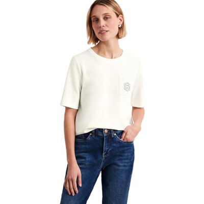 Street One Damen Silk-Look T-Shirt mit Deko-Detail Street One Damen Silk-Look T-Shirt mit Deko-Detail