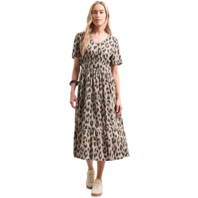 Street One Midi-Kleid mit Smock-Detail Timeless beige 40 Street One Midi-Kleid mit Smock-Detail Timeless beige 40