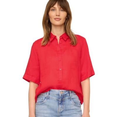 Street One Studio Kurzarm Hemdbluse aus Leinen Street One Studio Kurzarm Hemdbluse aus Leinen