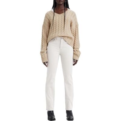 Levi's Damen Jeanshose Classic Mid Rise, Straight Fit, Weiß (Simply White), W28/L28 Levi's Damen Jeanshose Classic Mid Rise, Straight Fit, Weiß (Simply White), W28/L28