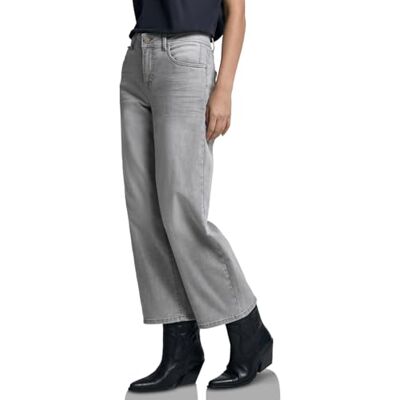 Street One Studio Wide Leg Jeans Light Grey Random Washed 26 Street One Studio Wide Leg Jeans Light Grey Random Washed 26