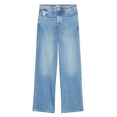 Marc O' Polo Denim Damen Jeanshose aus Bio-Baumwolle Wide Leg, Blau (Light Blue Multi 21), W34/L32 Marc O' Polo Denim Damen Jeanshose aus Bio-Baumwolle Wide Leg, Blau (Light Blue Multi 21), W34/L32
