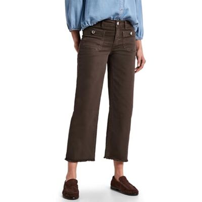 Street One Mid Waist Straight Leg Jeans im Casual Fit Brown Washed 28 Street One Mid Waist Straight Leg Jeans im Casual Fit Brown Washed 28