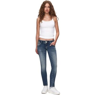 LTB Damen Jeans Molly 200 Low Waist Slim Fit Blau W27-W34 Stretch Cotton, Größe:28W / 32L, Farbe:15655-55577 Ceonna Wash LTB Damen Jeans Molly 200 Low Waist Slim Fit Blau W27-W34 Stretch Cotton, Größe:28W / 32L, Farbe:15655-55577 Ceonna Wash