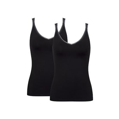 Sloggi Damen GO Shirt 01 C2P, Black, L Sloggi Damen GO Shirt 01 C2P, Black, L