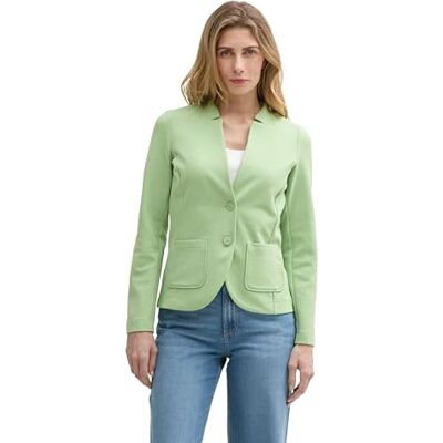 TOM TAILOR Damen 1038703 Basic Ottoman Blazer mit Taschen, 37116 True Green, L TOM TAILOR Damen 1038703 Basic Ottoman Blazer mit Taschen, 37116 True Green, L
