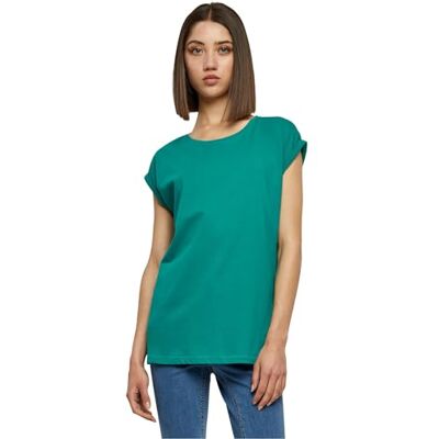Urban Classics Damen T-Shirt Ladies Extended Shoulder Tee, T-Shirt mit überschnittenen Schultern, aus Baumwolle, erhältlich in vielen Farben, Fresh green, S Urban Classics Damen T-Shirt Ladies Extended Shoulder Tee, T-Shirt mit überschnittenen Schultern, aus Baumwolle, erhältlich in vielen Farben, Fresh green, S