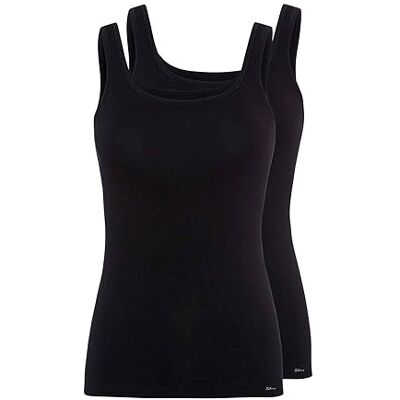 Skiny Damen Dames Tank Top 2 Pack Advantage Cotton 1 Unterhemd, Schwarz, 36 EU Skiny Damen Dames Tank Top 2 Pack Advantage Cotton 1 Unterhemd, Schwarz, 36 EU