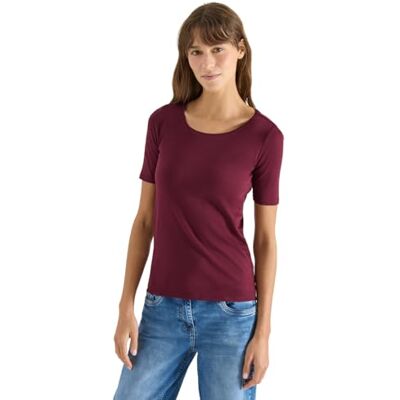 Cecil Damen Basic T-Shirt mit Rundhals in Unifarbe Cecil Damen Basic T-Shirt mit Rundhals in Unifarbe