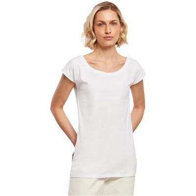 Build Your Brand Damen T-Shirt Ladies Wide Neck Tee, Farbe White, Größe 4XL Build Your Brand Damen T-Shirt Ladies Wide Neck Tee, Farbe White, Größe 4XL