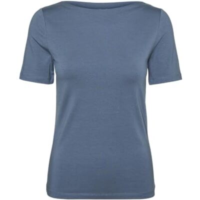 VERO MODA Damen VMPANDA MODAL S/S NOOS Top, China Blue,M VERO MODA Damen VMPANDA MODAL S/S NOOS Top, China Blue,M