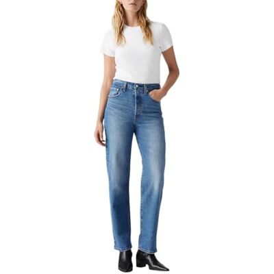 Levi's Damen Ribcage Straight Ankle Jeans,Dance Around,28W / 31L Levi's Damen Ribcage Straight Ankle Jeans,Dance Around,28W / 31L