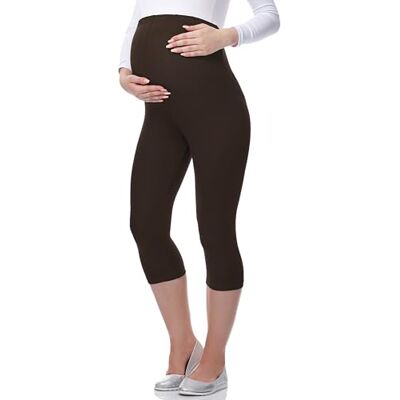 Be Mammy 3/4 Umstandsleggings aus Viskose BE-03 (Braun, XS) Be Mammy 3/4 Umstandsleggings aus Viskose BE-03 (Braun, XS)