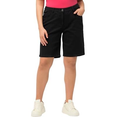 Ulla Popken , Damen, große Größen, Jeansbermuda Mandy, 5-Pocket-Form, Komfortbund Ulla Popken , Damen, große Größen, Jeansbermuda Mandy, 5-Pocket-Form, Komfortbund