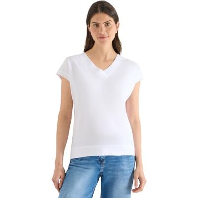 Cecil Kurzarm Shirt mit V-Neck in Unifarbe Cecil Kurzarm Shirt mit V-Neck in Unifarbe