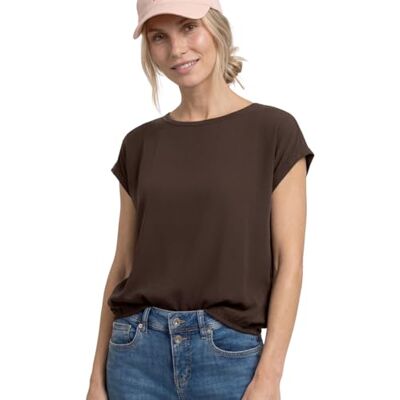 Street One Dropped Shoulder Bluse mit Tapedetails Espresso Brown 36 Street One Dropped Shoulder Bluse mit Tapedetails Espresso Brown 36