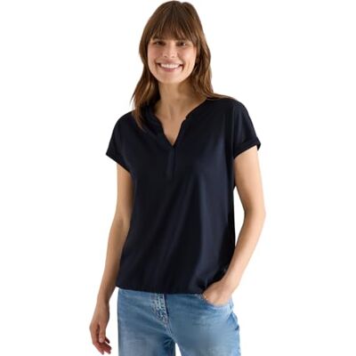 Cecil Damen Shirt mit Split Neck im Tunika-Look Cecil Damen Shirt mit Split Neck im Tunika-Look