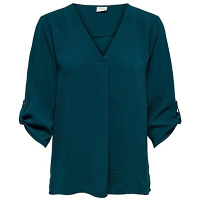 JDY Damen divya 3/4 Top WVN Noos Bluse, Reflecting Pond, 38 JDY Damen divya 3/4 Top WVN Noos Bluse, Reflecting Pond, 38