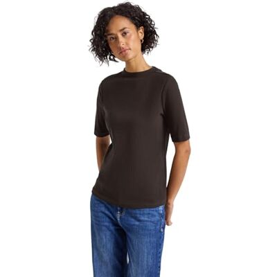 Street One Damen T-Shirt mit Rippstruktur Street One Damen T-Shirt mit Rippstruktur