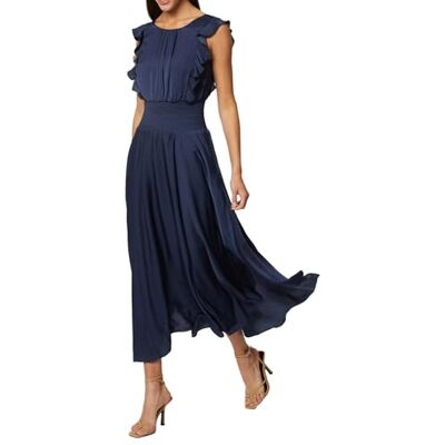 Morgan Langes Kleid mit gesmokter Taille Morgan Langes Kleid mit gesmokter Taille
