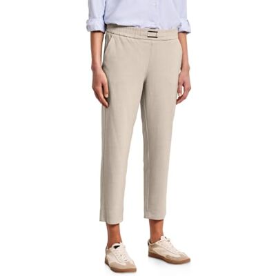 Street One Mid Waist Slim Leg Hose mit Schnalle Cobble Stone 42 Street One Mid Waist Slim Leg Hose mit Schnalle Cobble Stone 42