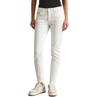 Marc O' Polo Denim Damen Jeanshose mit Stretch-Anteil Slim Fit, Mehrfarbig (White Multi 01), W27/L30 Marc O' Polo Denim Damen Jeanshose mit Stretch-Anteil Slim Fit, Mehrfarbig (White Multi 01), W27/L30