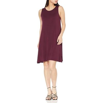 Amazon Essentials Damen Tanktop-Swingkleid (erhältlich in Übergröße), Burgunderrot, M Amazon Essentials Damen Tanktop-Swingkleid (erhältlich in Übergröße), Burgunderrot, M