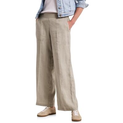 Street One High Waist Wide Leg Hose aus Leinen Timeless beige 38 Street One High Waist Wide Leg Hose aus Leinen Timeless beige 38
