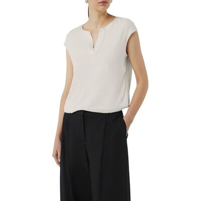 Comma Blusenshirt mit Satinblende Comma Blusenshirt mit Satinblende