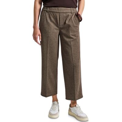 Street One Gemusterte Straight Leg Hose bark Brown 36 Street One Gemusterte Straight Leg Hose bark Brown 36