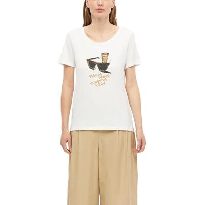 s.Oliver T-Shirt mit Print und Schmuckdetails s.Oliver T-Shirt mit Print und Schmuckdetails