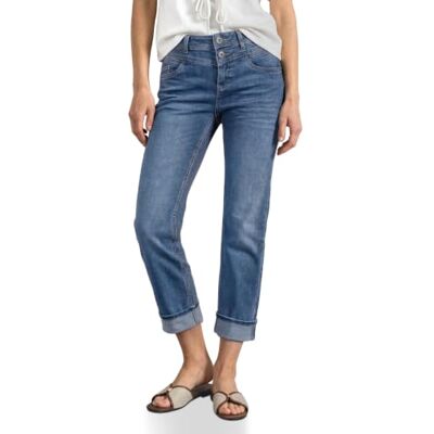 Street One Damen Straight Leg Jeans im Casual Fit mit Turn-Up 3818271 Street One Damen Straight Leg Jeans im Casual Fit mit Turn-Up 3818271