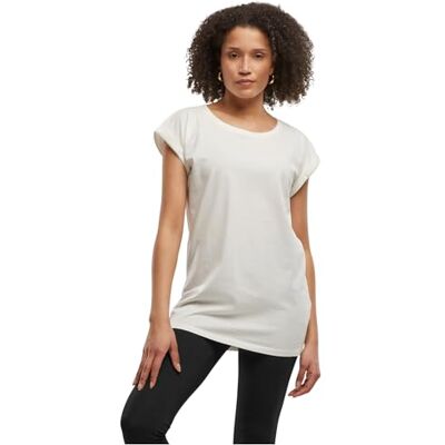 Build Your Brand Damen T-Shirt Ladies Extended Shoulder Tee, lang geschnittenes T-Shirt für Frauen, Baumwolle, Ready for dye, M Build Your Brand Damen T-Shirt Ladies Extended Shoulder Tee, lang geschnittenes T-Shirt für Frauen, Baumwolle, Ready for dye, M