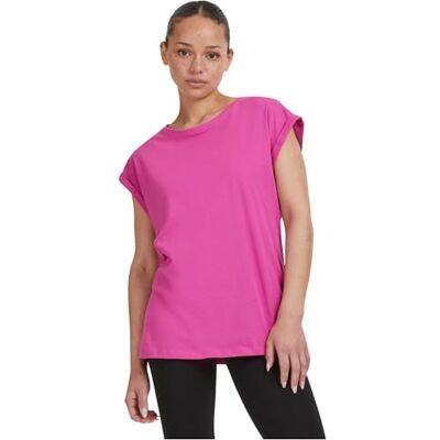 Urban Classics Damen T-Shirt Ladies Extended Shoulder Tee, T-Shirt mit überschnittenen Schultern, aus Baumwolle, erhältlich in vielen Farben, Brightviolet, XXL Urban Classics Damen T-Shirt Ladies Extended Shoulder Tee, T-Shirt mit überschnittenen Schultern, aus Baumwolle, erhältlich in vielen Farben, Brightviolet, XXL