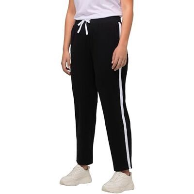 Ulla Popken Damen Jogginghose Hose, Schwarz, D/EU 50-52 Ulla Popken Damen Jogginghose Hose, Schwarz, D/EU 50-52
