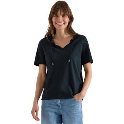 Cecil Kurzarm Shirt mit Split Neck Cecil Kurzarm Shirt mit Split Neck