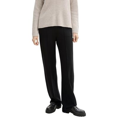 TOM TAILOR Damen 1047243 Lea Straight Hose, 14482 Deep Black, 34W / 32L EU TOM TAILOR Damen 1047243 Lea Straight Hose, 14482 Deep Black, 34W / 32L EU