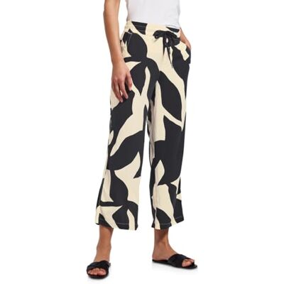Street One Style LTD QR Emee Print HW Wide Leg Whale Tail Grey 36 Street One Style LTD QR Emee Print HW Wide Leg Whale Tail Grey 36