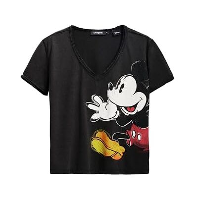 Desigual Damen 25SWTKAG T-Shirt, Black, M Desigual Damen 25SWTKAG T-Shirt, Black, M