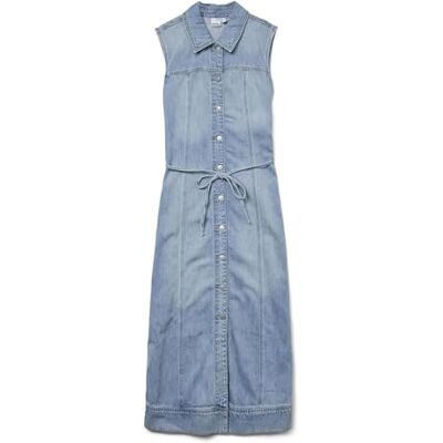 VERO MODA Vmnenya Sl 7/8 Denim Vest Dress Si321 VERO MODA Vmnenya Sl 7/8 Denim Vest Dress Si321