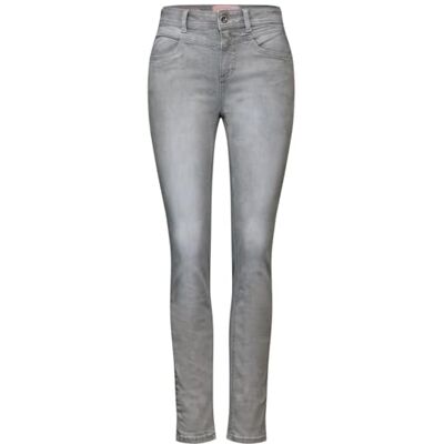 Street One Damen A378133 Jeans im Slim Fit, Light Grey Random Wash, 29W / 28L Street One Damen A378133 Jeans im Slim Fit, Light Grey Random Wash, 29W / 28L
