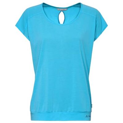 VAUDE Skomer T-Shirt III – Sportshirt Damen Kurzarm aus 75% recyceltem Polyester & 25% Lyocell, Sport Shirts für Damen mit überschnittener Schulter Aqua, 46 VAUDE Skomer T-Shirt III – Sportshirt Damen Kurzarm aus 75% recyceltem Polyester & 25% Lyocell, Sport Shirts für Damen mit überschnittener Schulter Aqua, 46