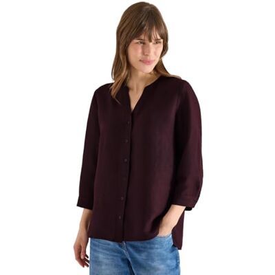 Cecil Bluse mit Split Neck aus Leinenmix Cecil Bluse mit Split Neck aus Leinenmix