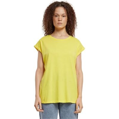 Urban Classics Damen T-Shirt Ladies Extended Shoulder Tee, T-Shirt mit überschnittenen Schultern, aus Baumwolle, erhältlich in vielen Farben, Brightyellow, L Urban Classics Damen T-Shirt Ladies Extended Shoulder Tee, T-Shirt mit überschnittenen Schultern, aus Baumwolle, erhältlich in vielen Farben, Brightyellow, L