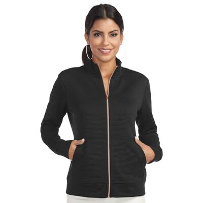 Skechers Go Walk Everywhere Full Zip Hoodless W3JA261-BLK, Women Sweatshirts, Black, XL EU Skechers Go Walk Everywhere Full Zip Hoodless W3JA261-BLK, Women Sweatshirts, Black, XL EU